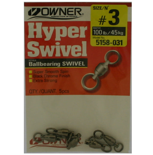 Owner Hyper Ball Bearing Swivel #3 (5 pack)