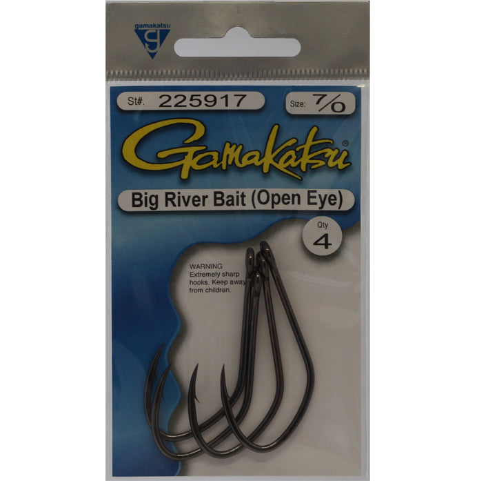 Gamakatsu Big River Bait Open Eye (Siwash) Hook - Size 7/0 — Ted's