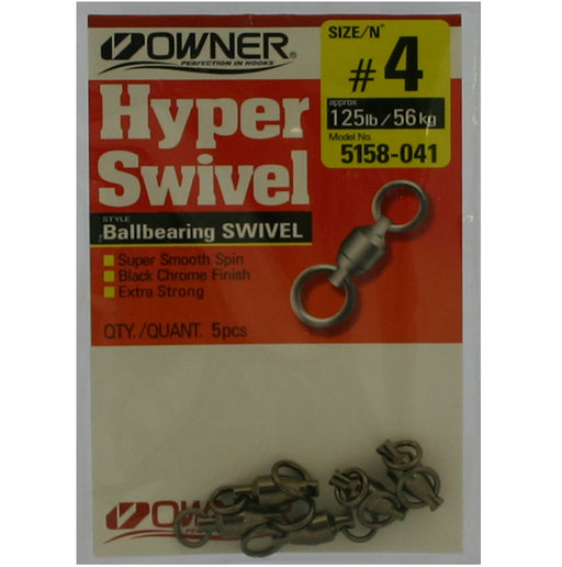 Owner Hyper Ball Bearing Swivel #4 (5 pack)