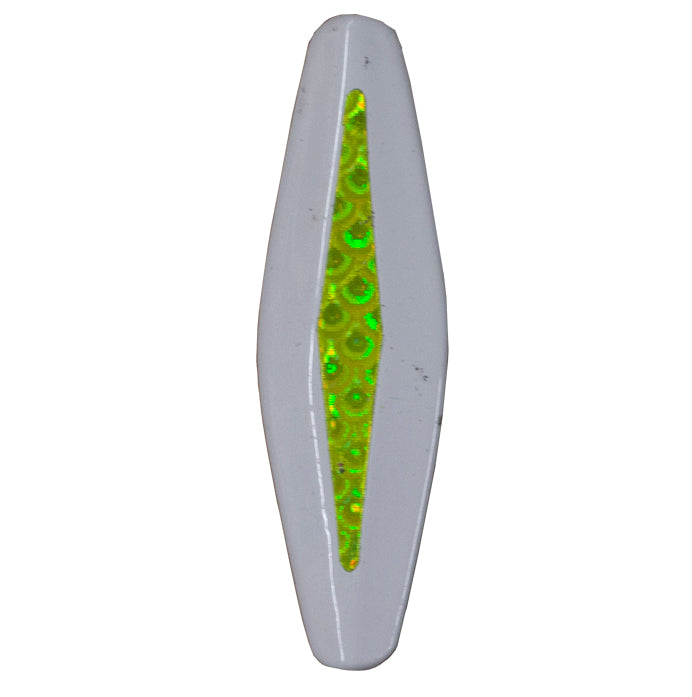 Rotator White Body, Chartreuse Scale Mylar (1 oz)