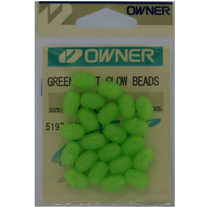 Owner Soft "Glow" Beads Green Beads Size 5