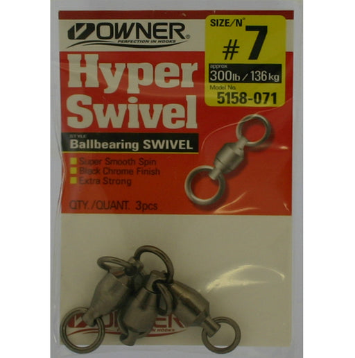 Owner Hyper Ball Bearing Swivel #7 (3 pack)