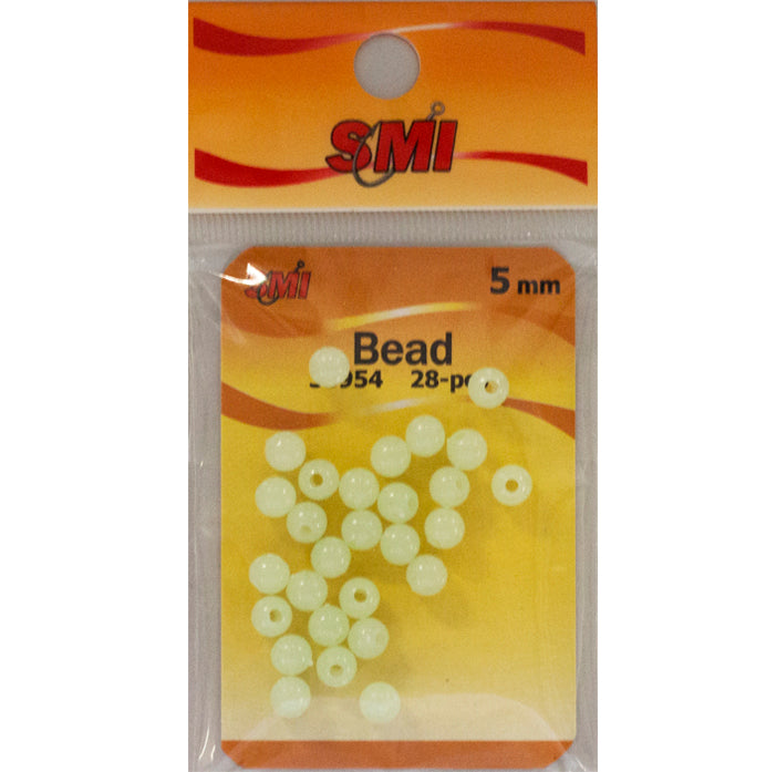 SMI Beads 5mm, White Glow (28 pack)