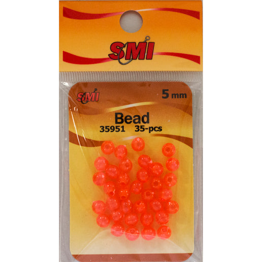 SMI Beads 5mm, Red-Orange (35 pack)