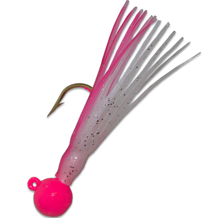 Northwest Tackle Company Humpy Jig 3/8 ounce Marabou, Hot Pink with Pink Pearl Flash