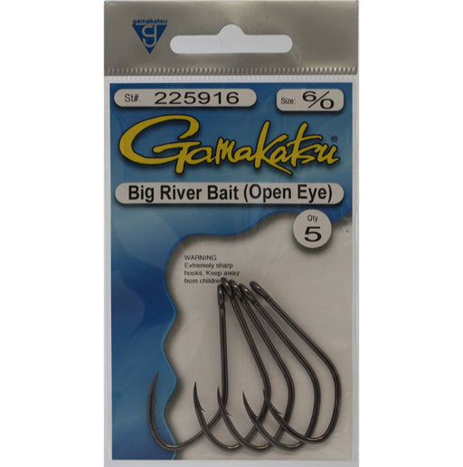 Gamakatsu Big River Bait Open Eye (Siwash) Hook - Size 6/0 — Ted's