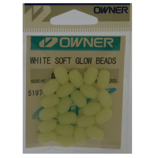 Owner Soft "Glow" Beads White Beads Size 5